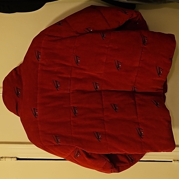 RED Tommy Hilfiger Corduroy  Puffer Coat - Picture 5 of 7